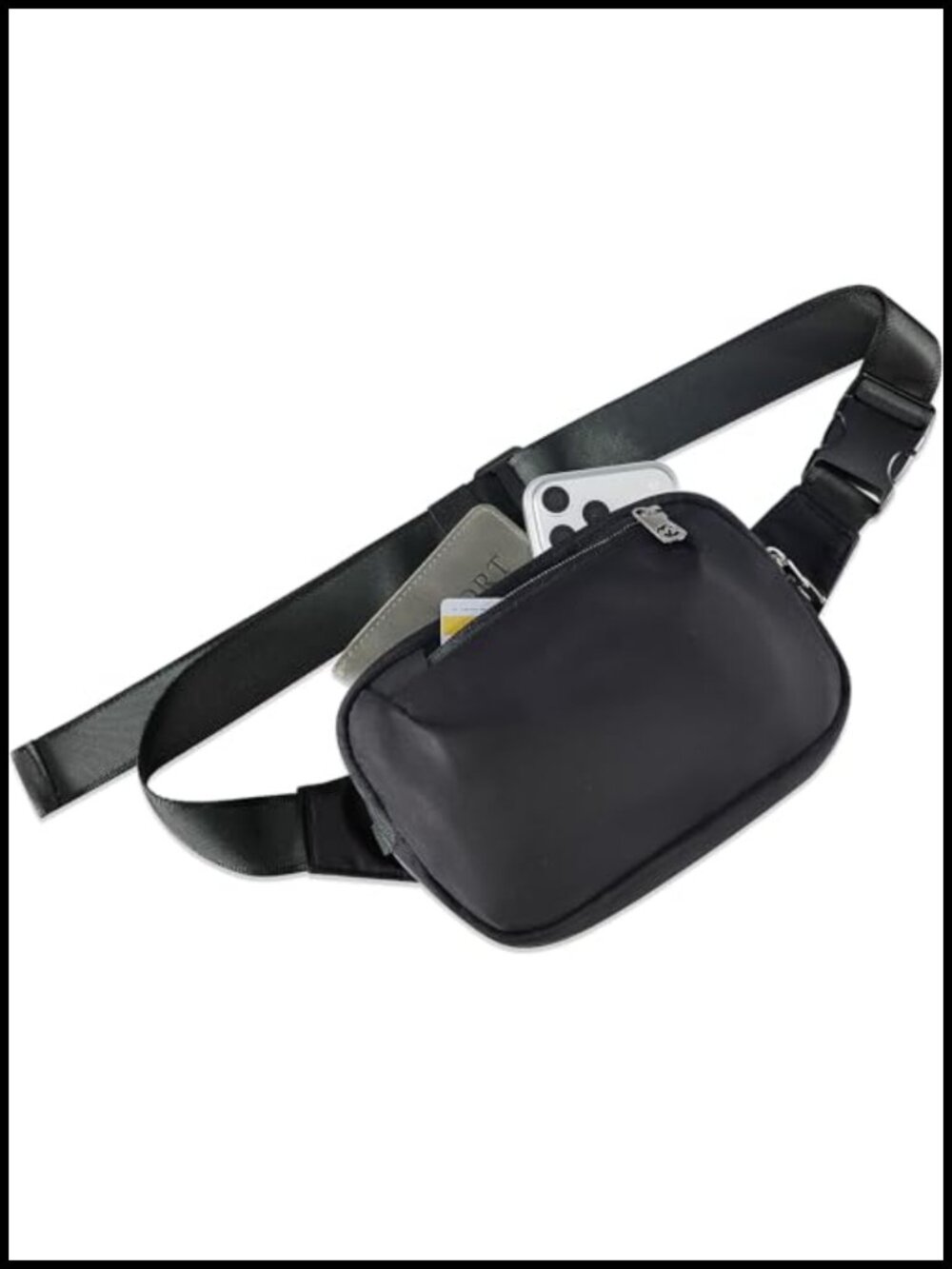 Waterproof Nylon Crossbody Belt Bag Fanny Pack Adjustable Strap